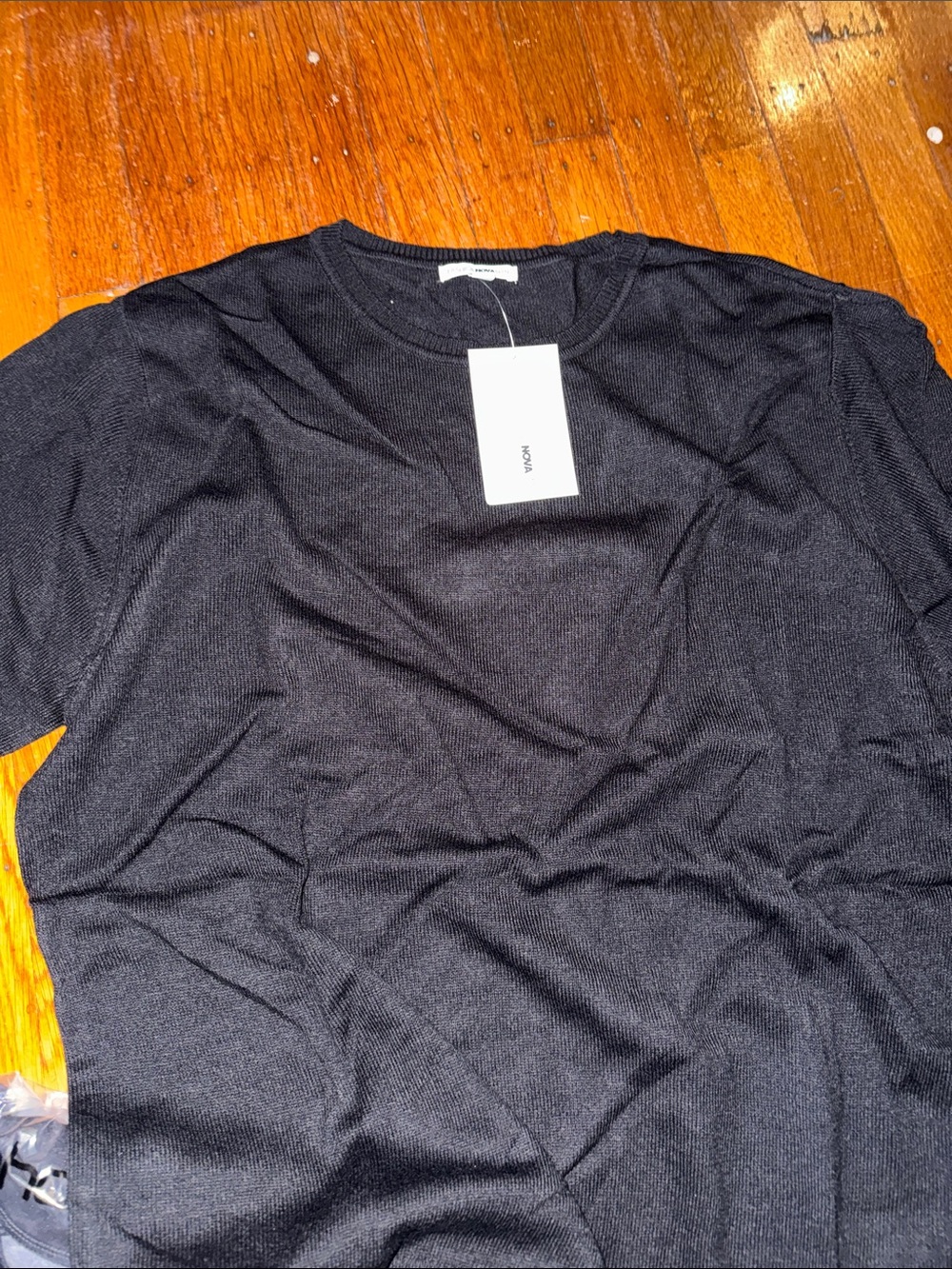 Fashion Nova Black Men's Short Sleeve Sweater Tee